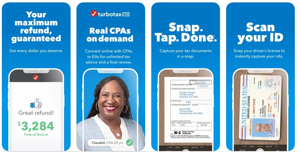 turbotax-app-screenshots – mobile marketing reads