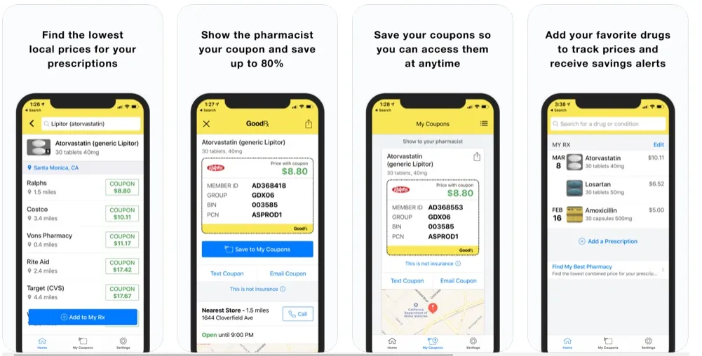goodrx-app-screenshots – mobile marketing reads