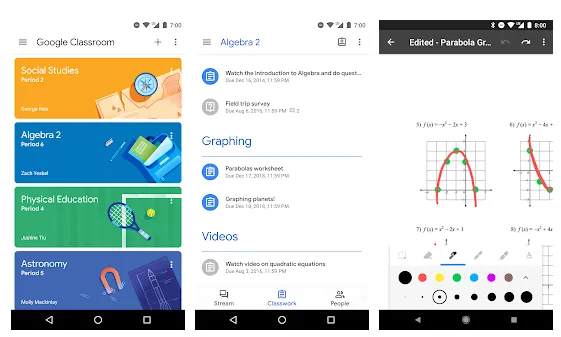 google-classroom-app-screenshots – mobile marketing reads