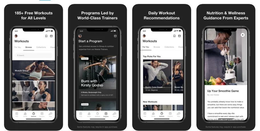 nike-training-club-app-screenshots – mobile marketing reads