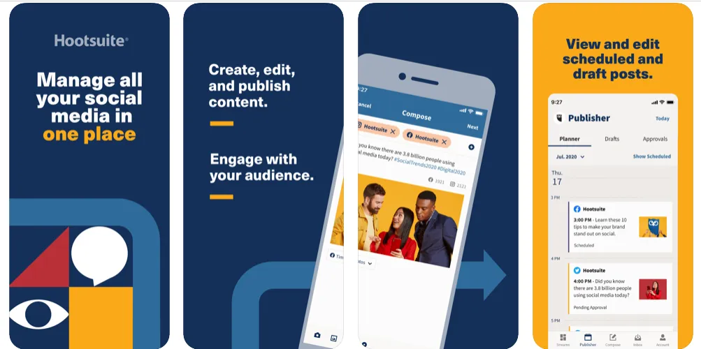 hootsuite-app-screenshots – mobile marketing reads
