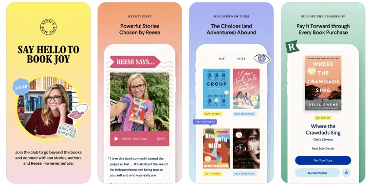 reese's book club app – mobile marketing reads