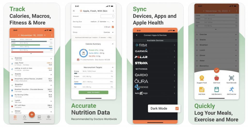 Calorie counter app by Cronometer in the App Store