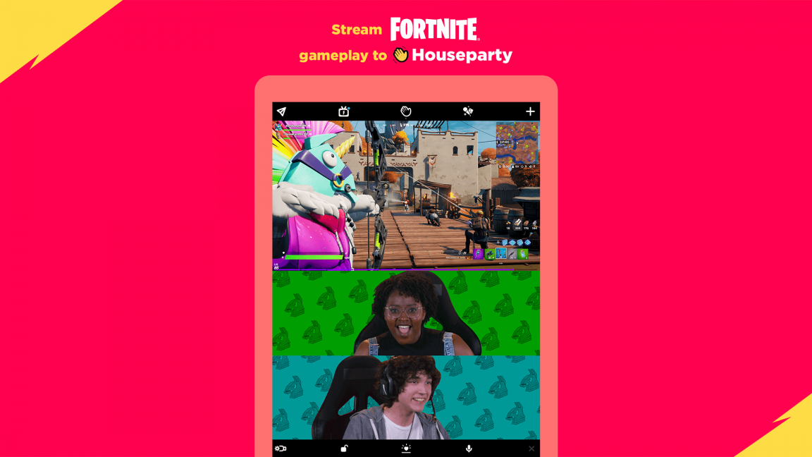 Fortnite players can now stream gameplay to Houseparty