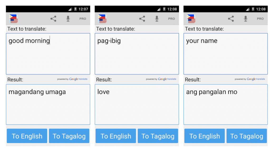 To tagalog translate english english to