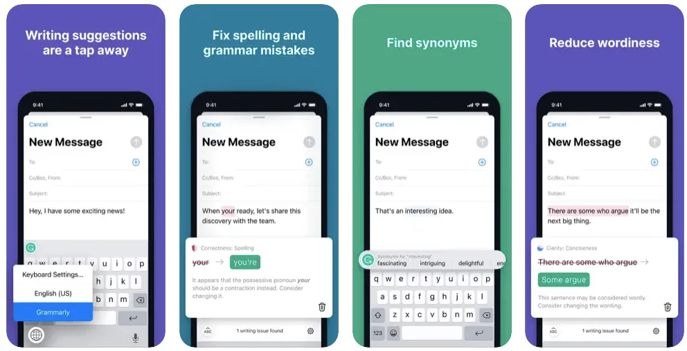 grammarly-grammar-keyboard – mobile marketing reads