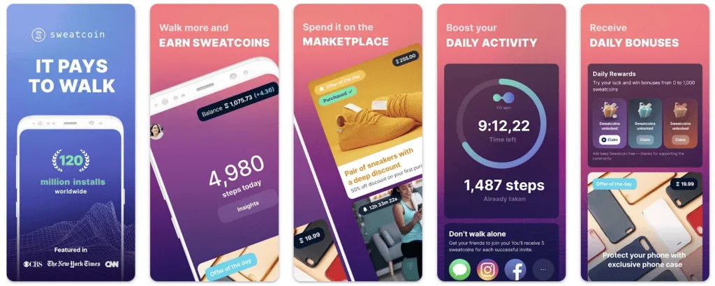 sweatcoin – mobile marketing reads
