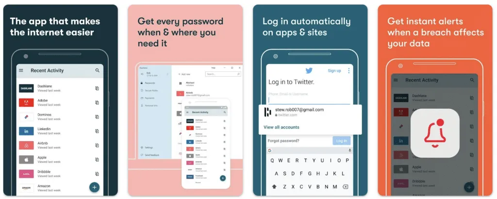 dashlane-password-manager – mobile marketing reads