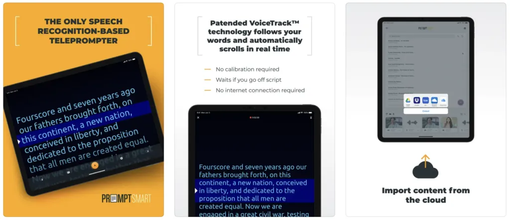 promptsmart-pro-teleprompter – mobile marketing reads