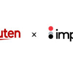 Rakuten × impact.com collaboration logo showing both brands side by side with an x between them