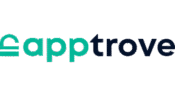 AppTrove logo: teal and navy text with a stylized teal mark at the start