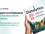 Promotional banner announcing Apptrove releases Datalytics 2026 Edition, showing a person holding the Datalytics 2026 book with mountains on the cover.