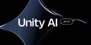 Branding image: “Unity AI” text with a white outlined beta badge on a dark curved background.