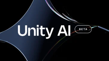 Branding image: “Unity AI” text with a white outlined beta badge on a dark curved background.
