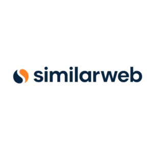Similarweb logo: navy wordmark with an orange-and-navy circular icon to the left.