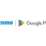 venmo_google_3x2 – mobile marketing reads Venmo and Google Play logos shown side by side, separated by a vertical divider, indicating a collaboration or partnership