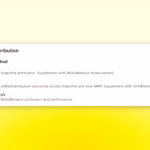 unified_attribution_snapchat – mobile marketing reads UI panel titled 'Campaign Attribution' with three radio options: Snapchat, Unified, and SKAdNetwork.