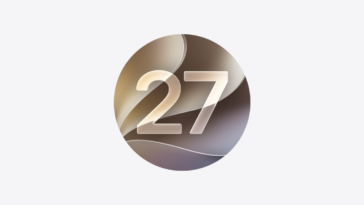 Circular abstract badge with a soft gradient and a large translucent 27 in the center.