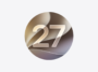ios-27-round-og – mobile marketing reads Circular abstract badge with a soft gradient and a large translucent 27 in the center.