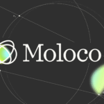 moloco – mobile marketing reads Moloco brand logo on a dark background, featuring an atom-like emblem beside the word 'Moloco'.