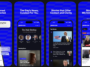 ms-now-membership – mobile marketing reads Four MS NOW app screens on a blue patterned background: Live Q&A, The Daily Briefing, Top Stories, and Stream Live TV